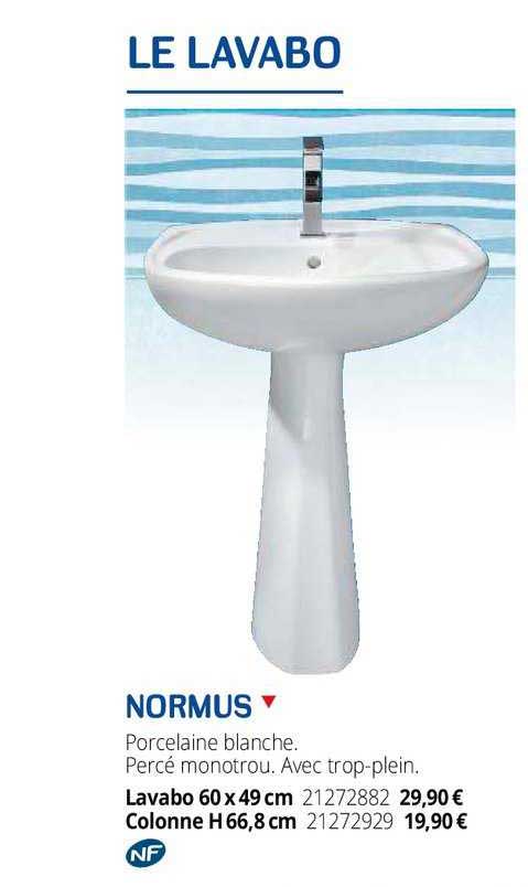 lavabo, colonne normus