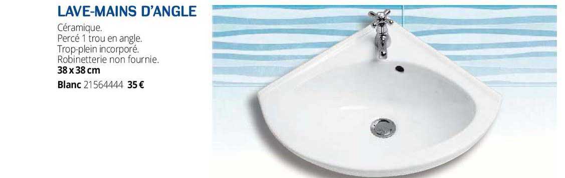 lave-mains d'angle