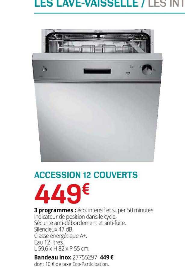 lave-vaisselle accession 12 couverts