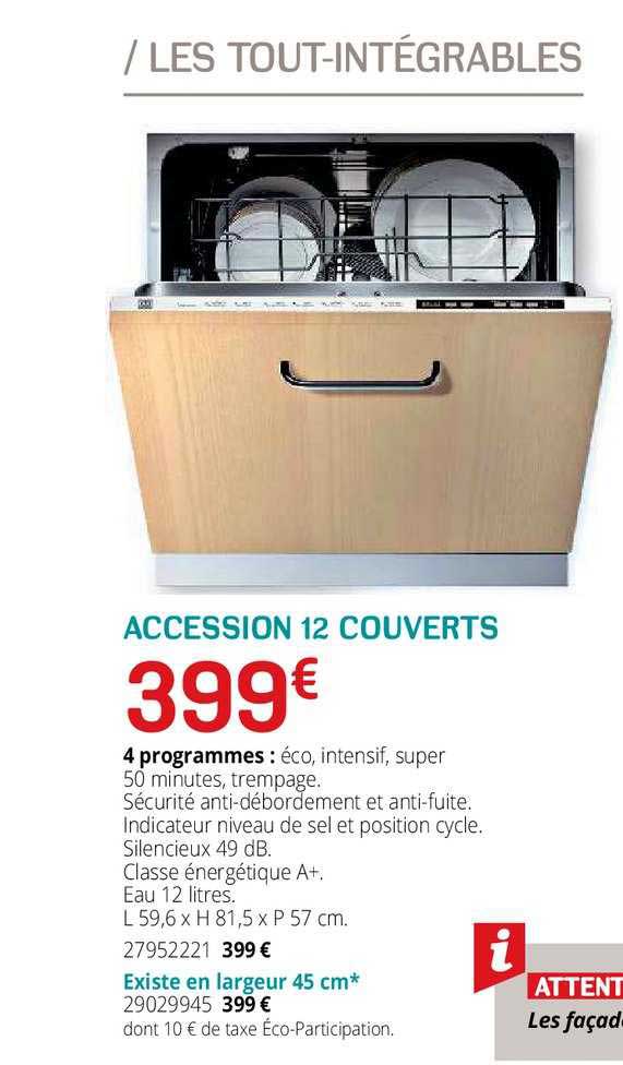 lave-vaisselle accession 12 couverts
