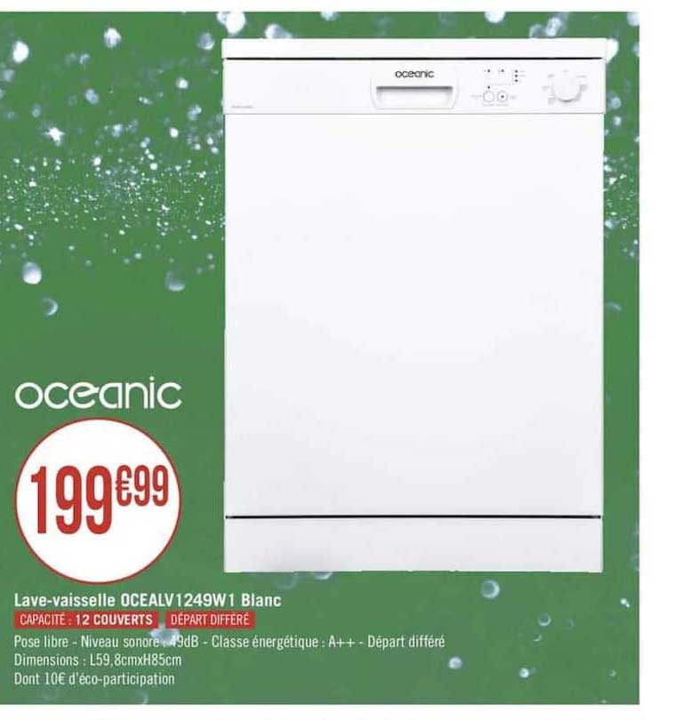 lave vaisselle ocealv 1249w 1 blanc oceanic