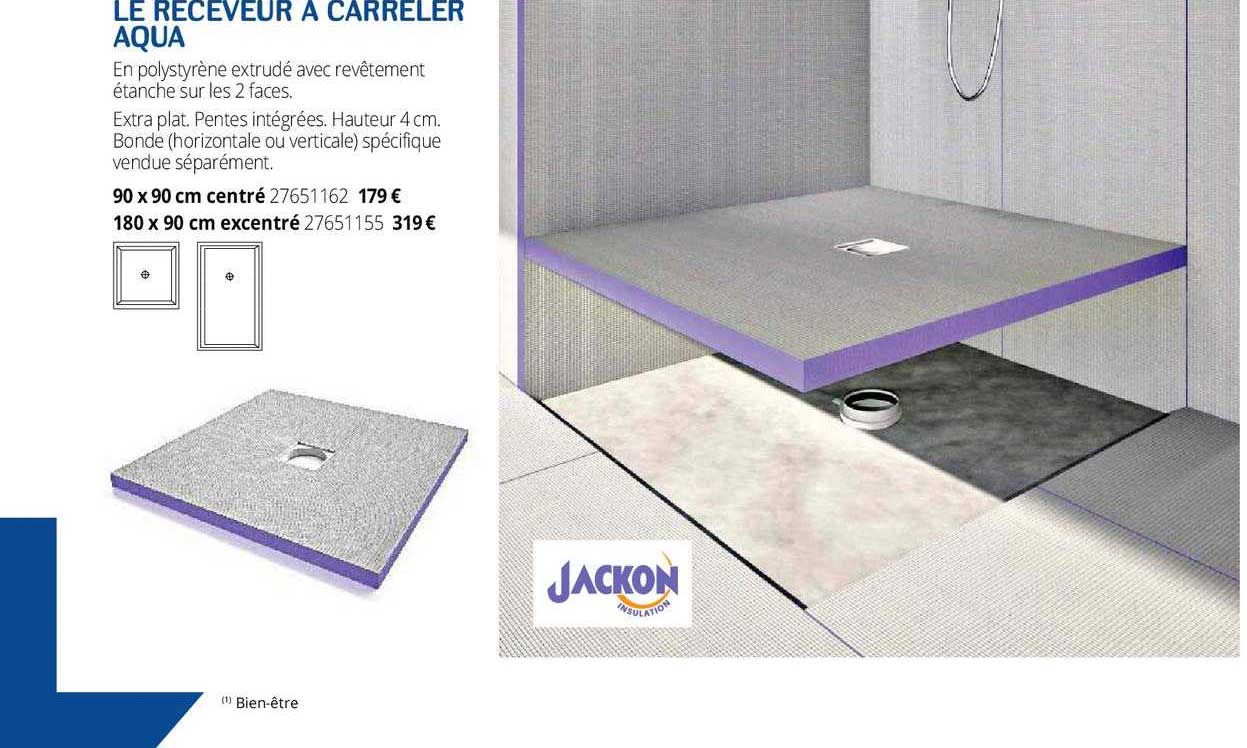 le receveur à carreler aqua jackon