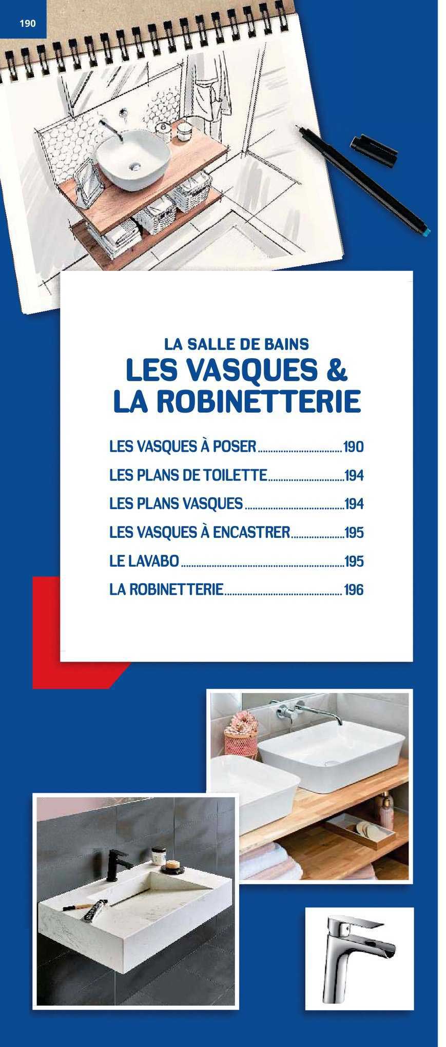 les vasques & la robinetterie
