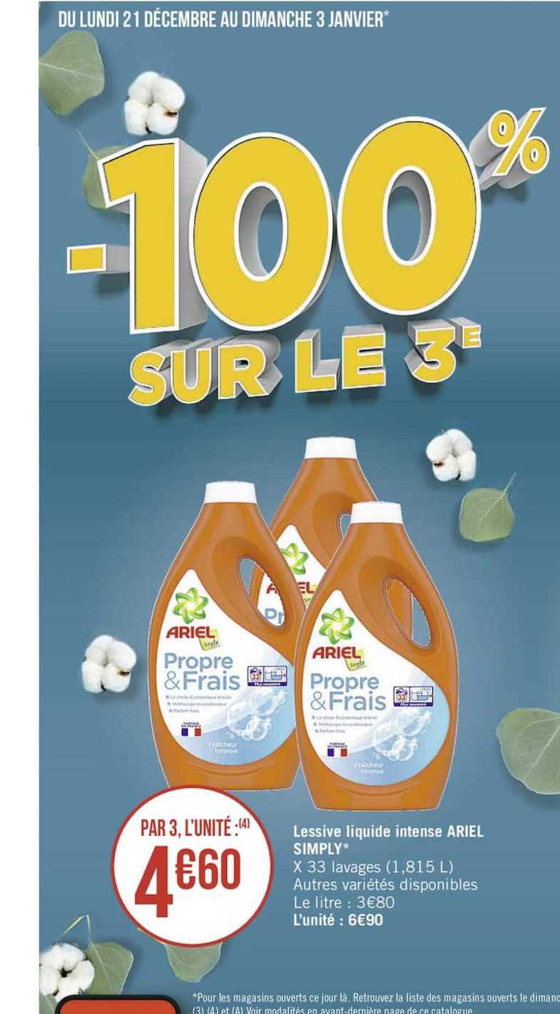 lessive liquide intense ariel simply