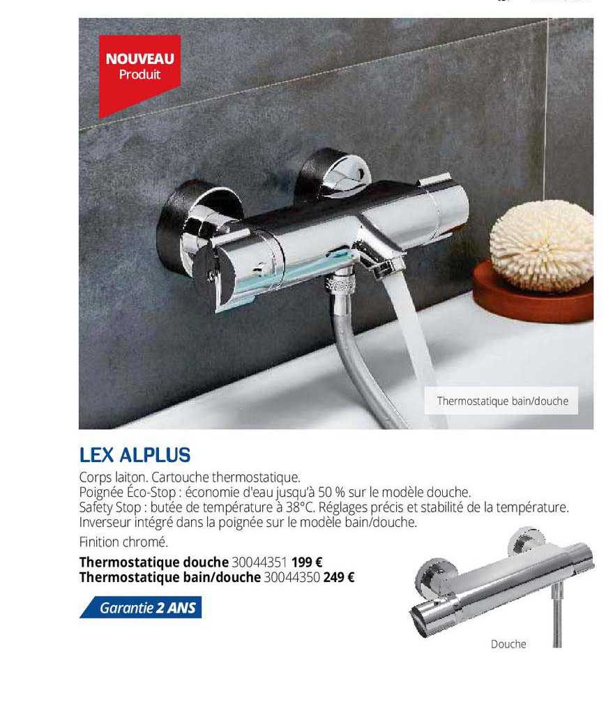 lex alplus, thermostatique douche , thermostatique bain-douche
