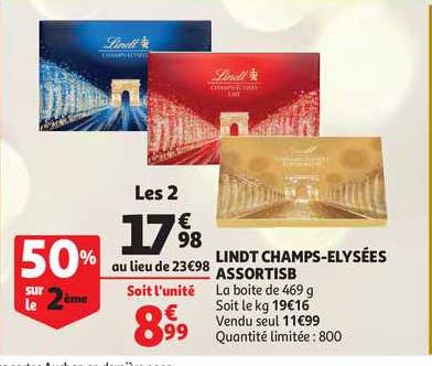 lindt champs-élysées assortis
