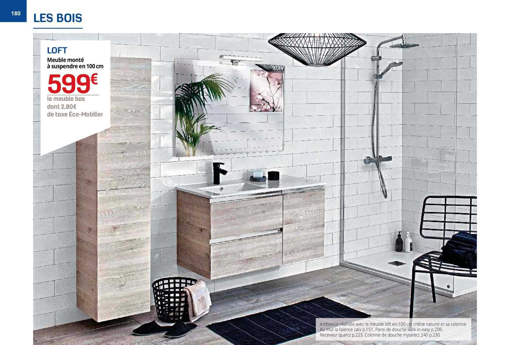 loft meuble monté à suspendre en 100 cm