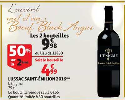 lussac saint-émilion 2016 l'énigme