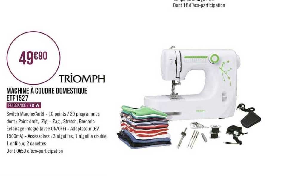 machine à coudre domestique etf 1527