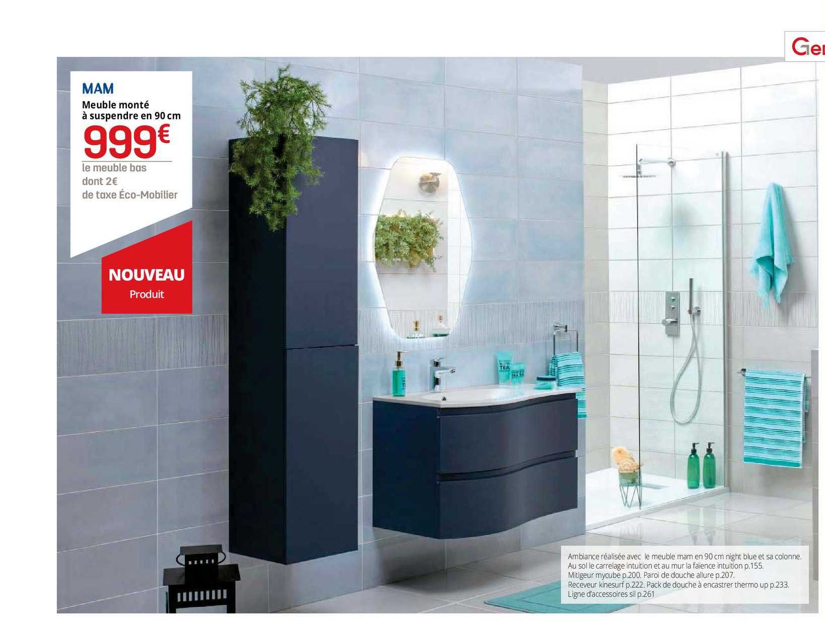 mam meuble monté à suspendre en 90cm