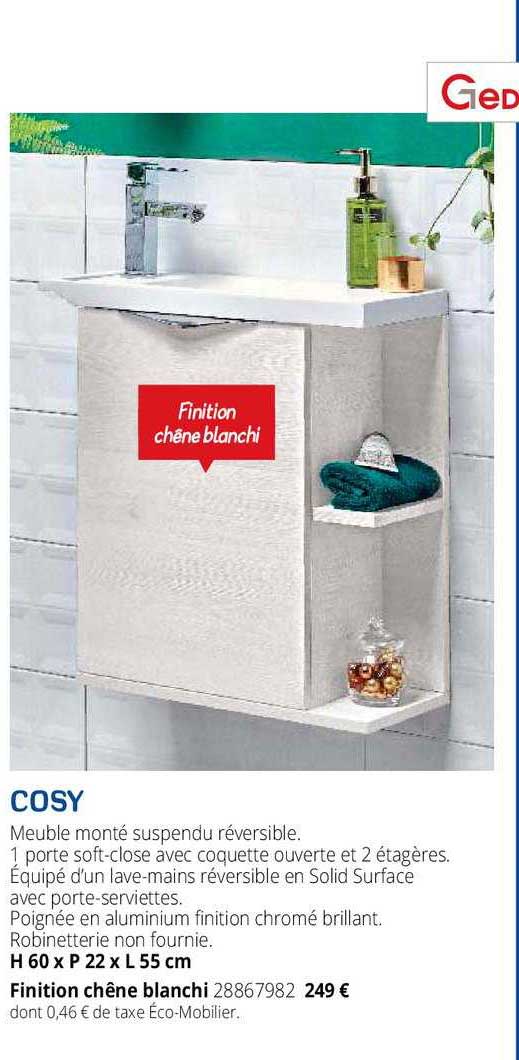 meuble monté suspendu réversible cosy