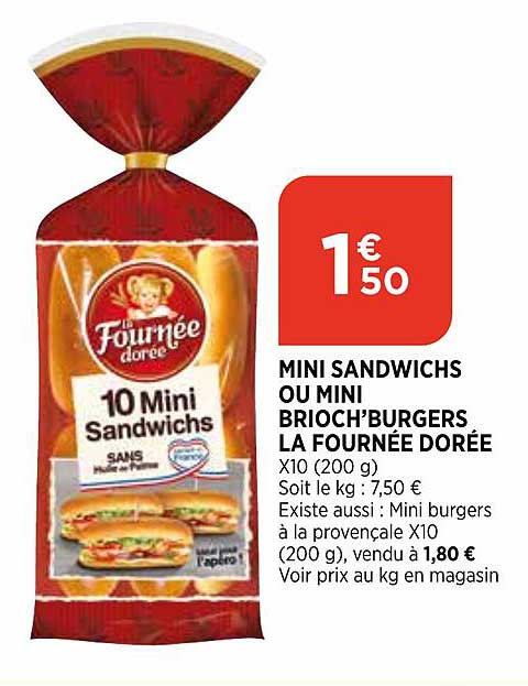 mini sandwichs ou mini brioch'burgers la fournée dorée