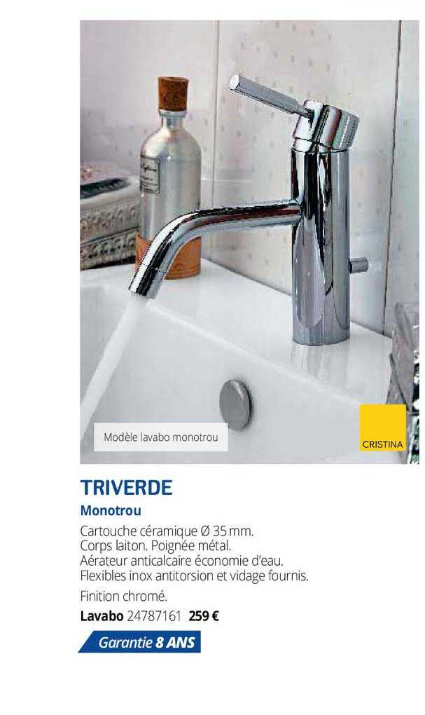 monotrou triverde, lavabo