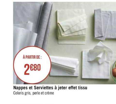 nappes et serviettes à jeter effet tissu