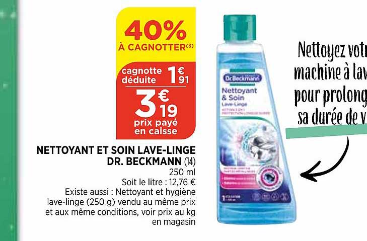 nettoyant et soin lave linge dr. beckmann