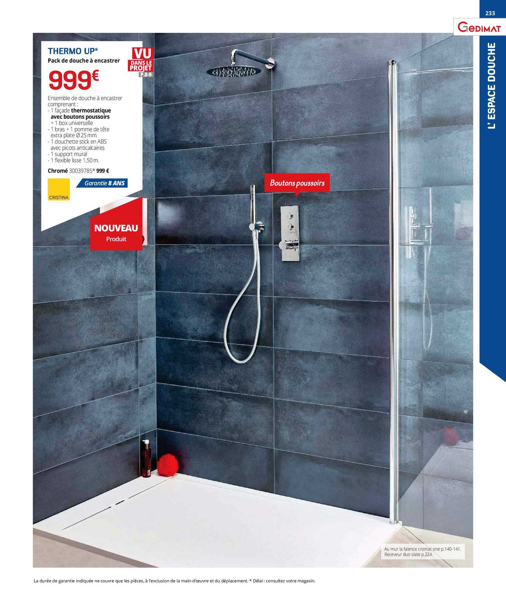 pack de douche à encastrer thermo up