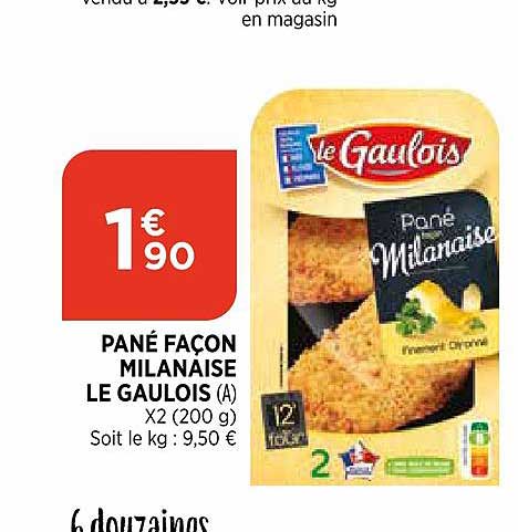 pané façon milanaise le gaulois
