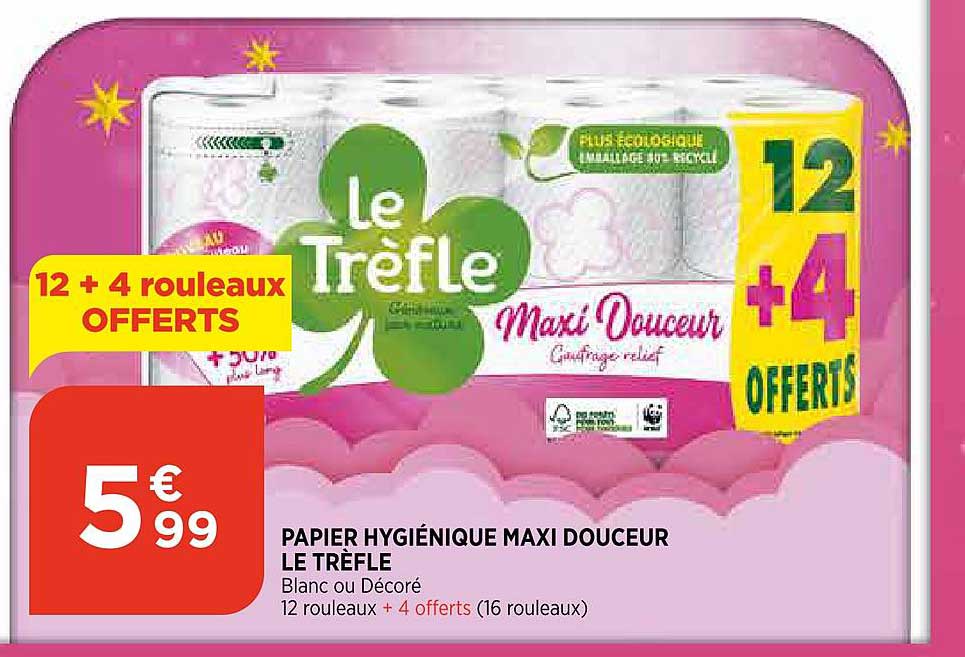 Papier Hygiénique Maxi Douceur Le Trèfle