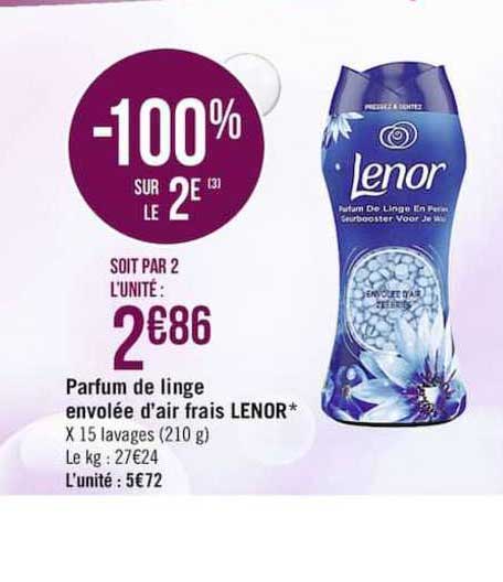 parfum de linge envolée d'air frais lenor
