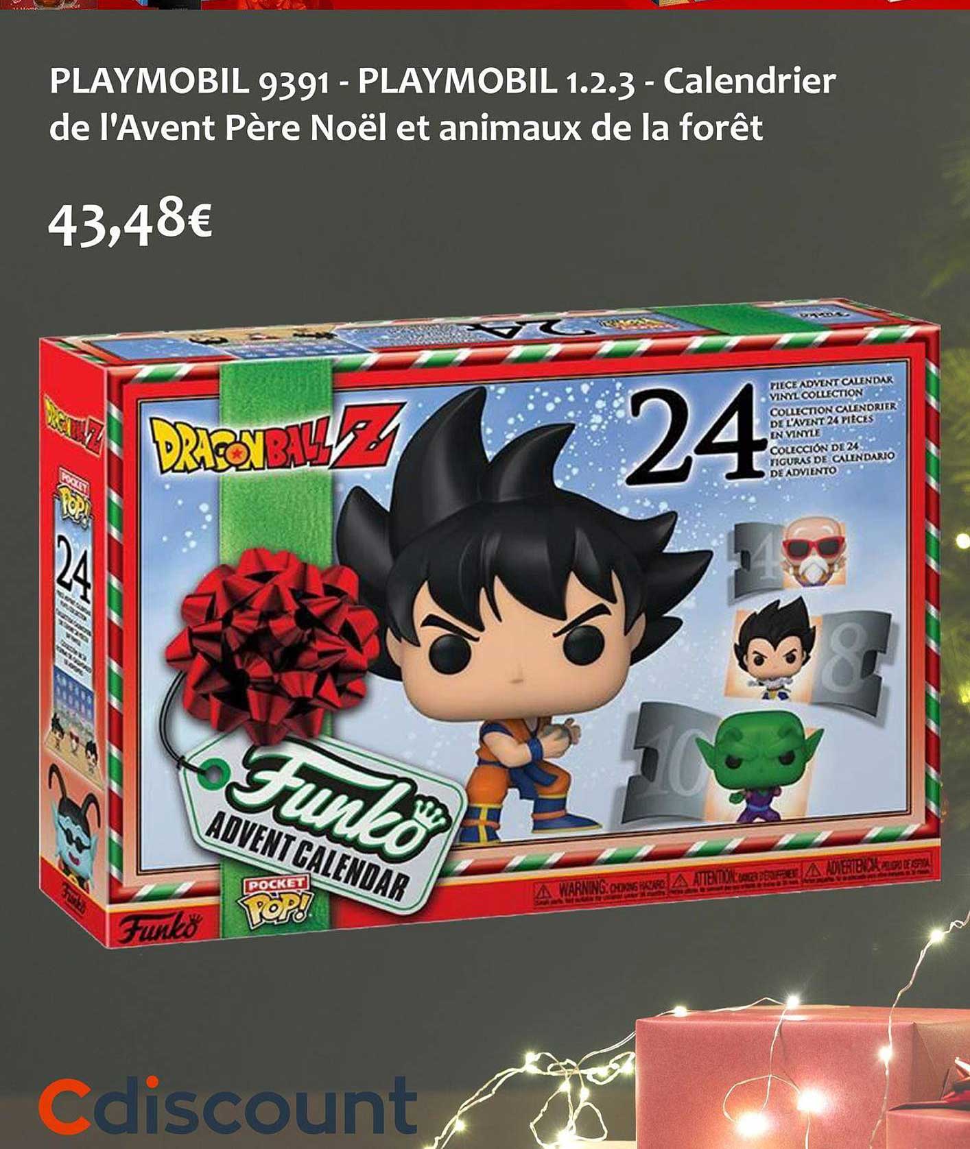 playmobil 9391 playmobil 1.2.3 calendrier de l'avent père noël et animaux de la forêt