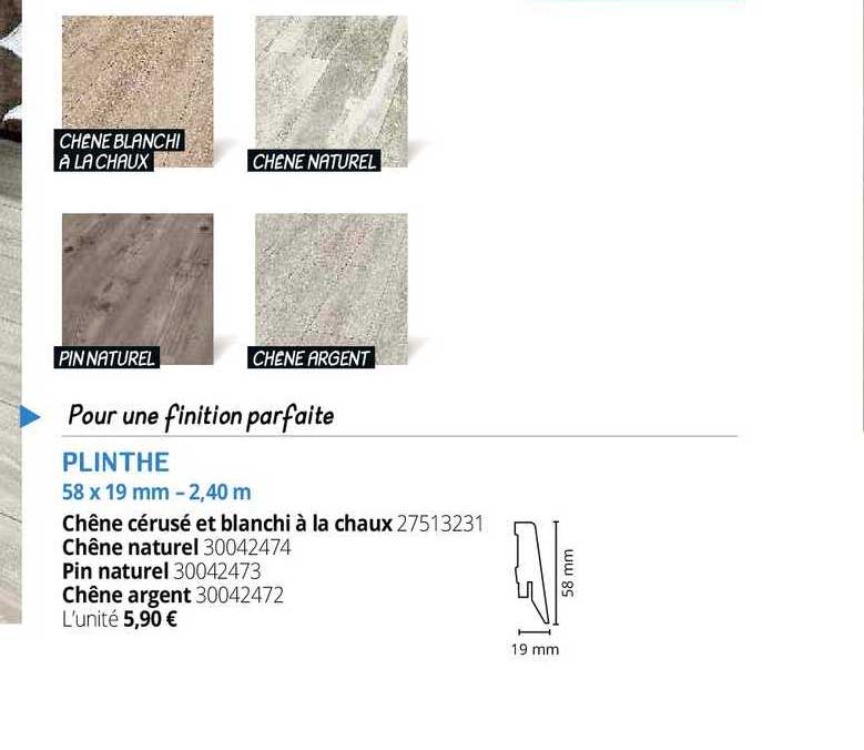 plinthe 58 x 19 mm - 2,40 m