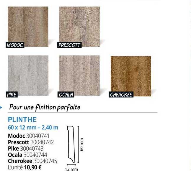 plinthe 60 x 12 mm - 2,40 m