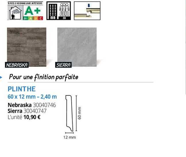 plinthe 60 x 12 mm - 2,40 m