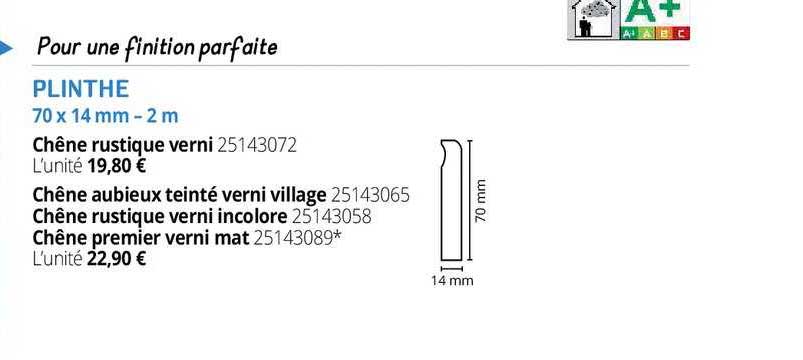plinthe 70 x 14 mm - 2m
