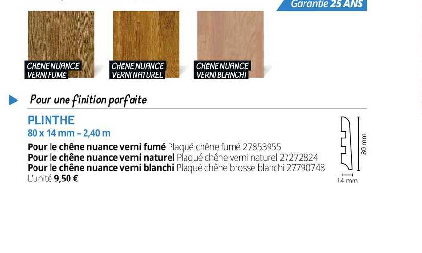 plinthe 80 x 14 mm - 2,40 m