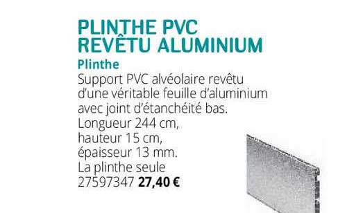 plinthe pvc revêtu aluminium