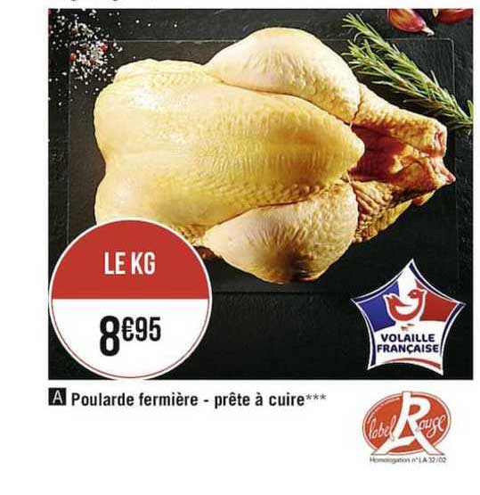 poularde fermière - prête à cuire