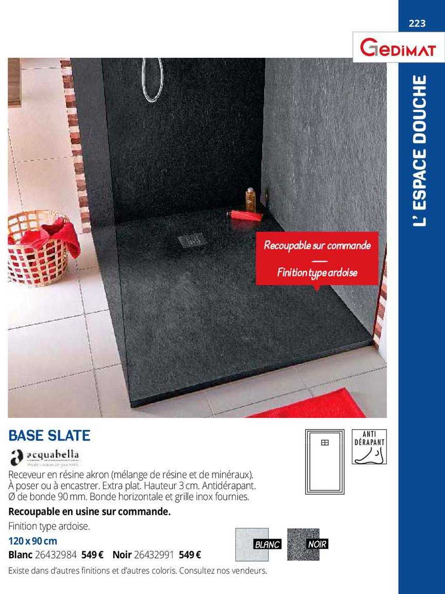 receveur base slate
