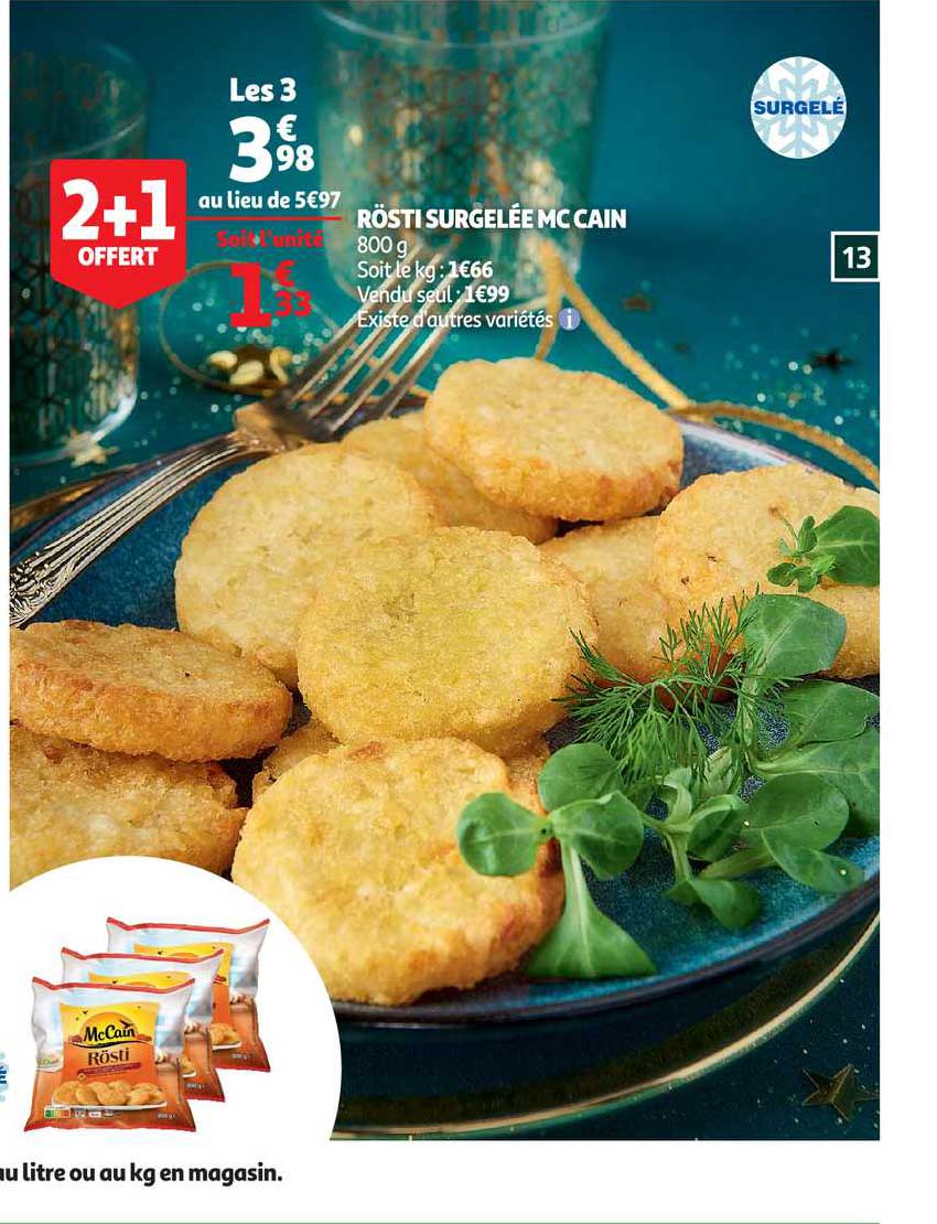 rösti surgelée mc cain