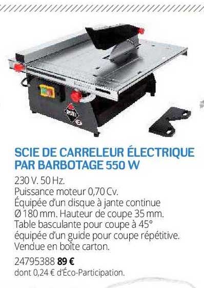 Scie De Carreleur électrique Par Barbotage 500w