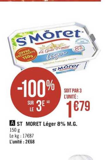 st moret léger 8% m.g.