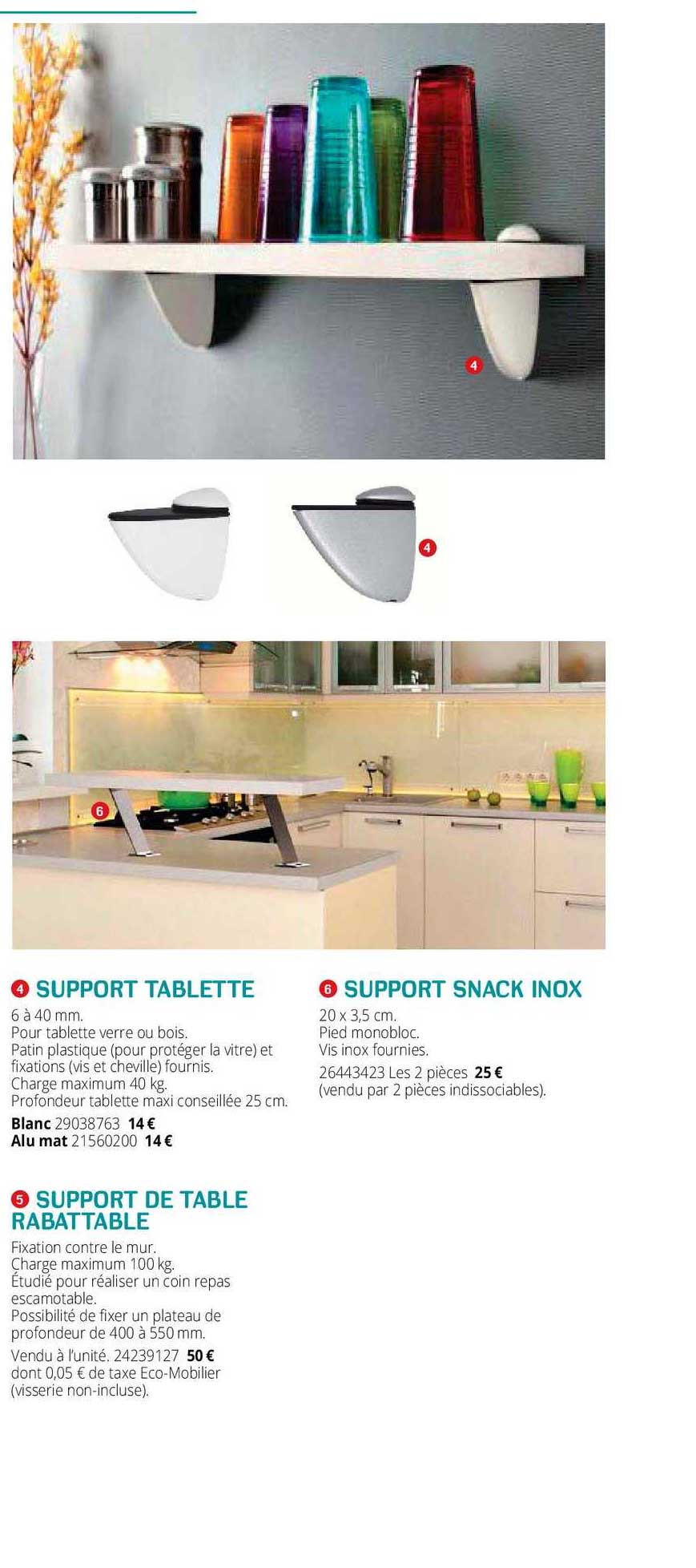 support tablette, support de table rabattable, support snack inox