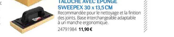 taluche avec éponge sweepex 30 x 13.5 cm