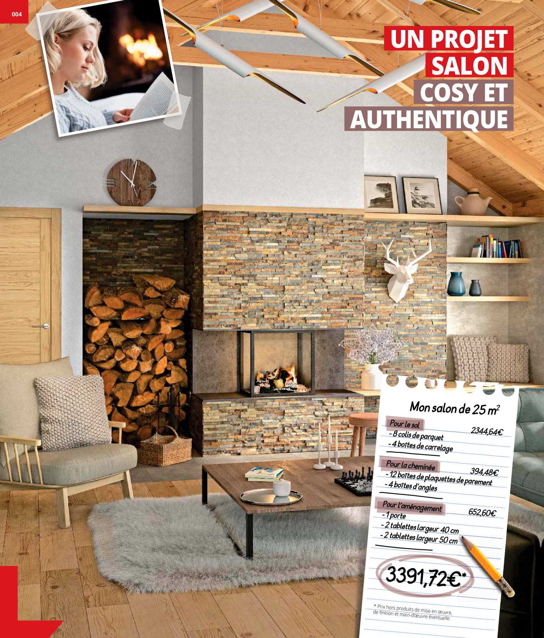 un projet salon cosy et authentique