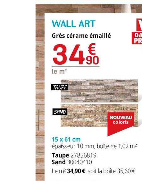 wall art grès cérame émaillé