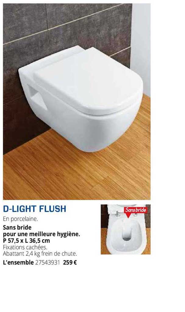 Wc Suspendu D-light Flush
