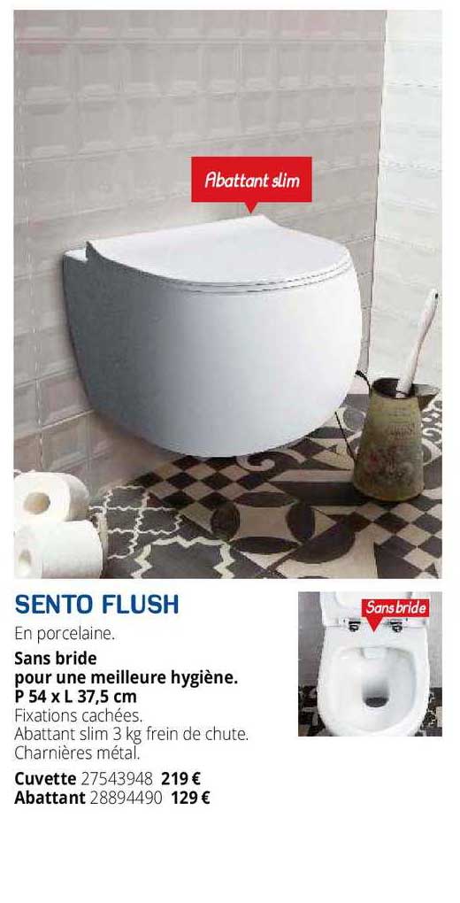 wc suspendu sento flush