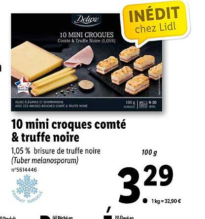 10 mini croques comté & truffe noire delux