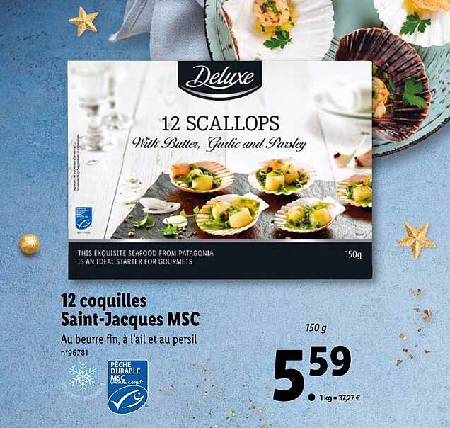 12 coquilles saint-jacques msc deluxe
