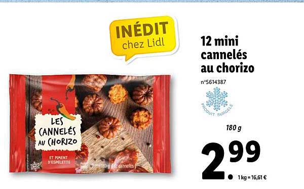 12 Mini Cannelés Au Chorizo