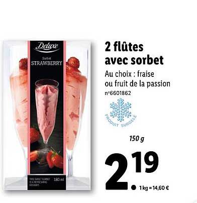 2 Flûtes Avec Sorbet Deluxe