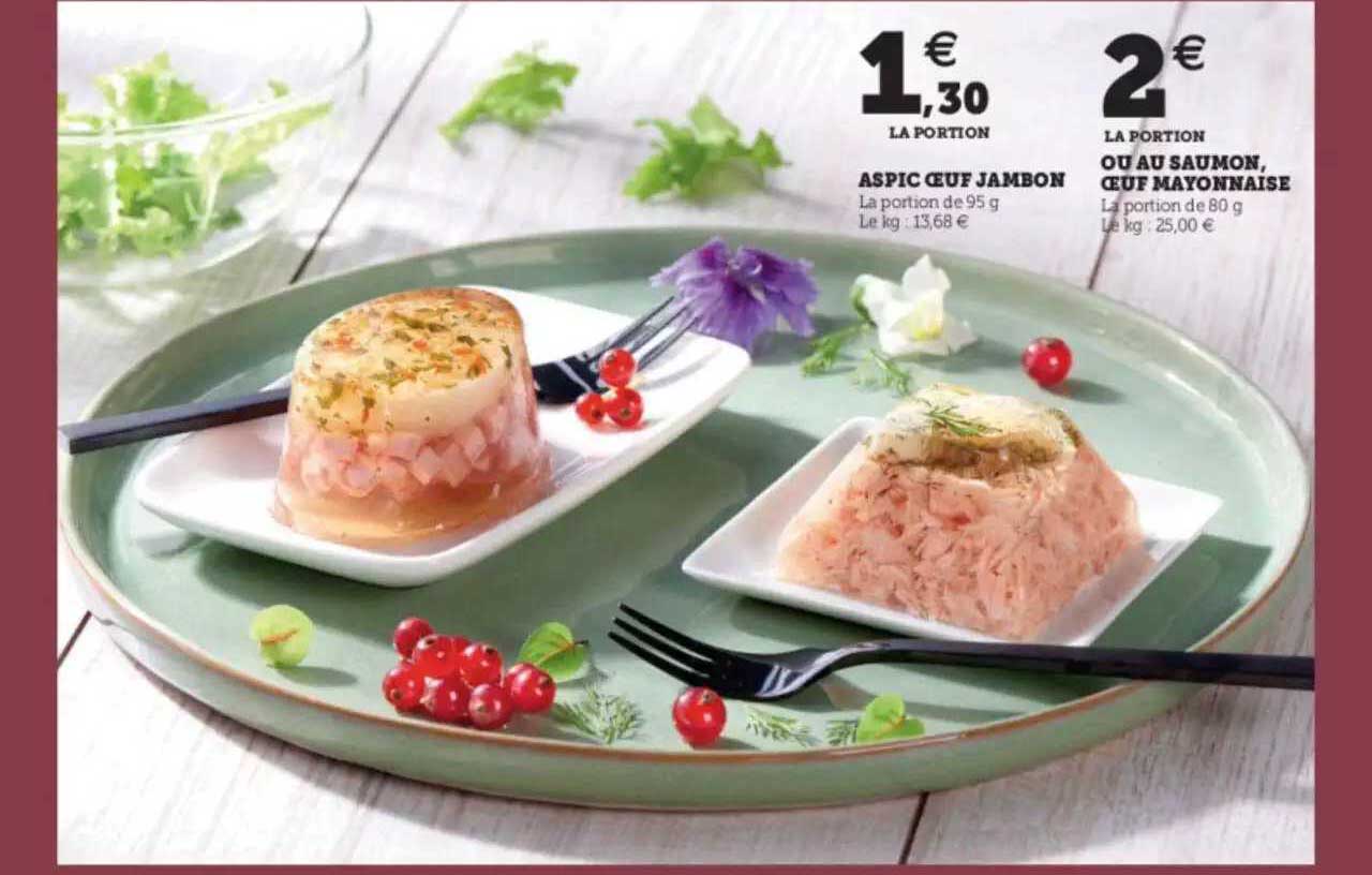 aspic oeuf jambon ou au saumon, oeuf mayonnaise
