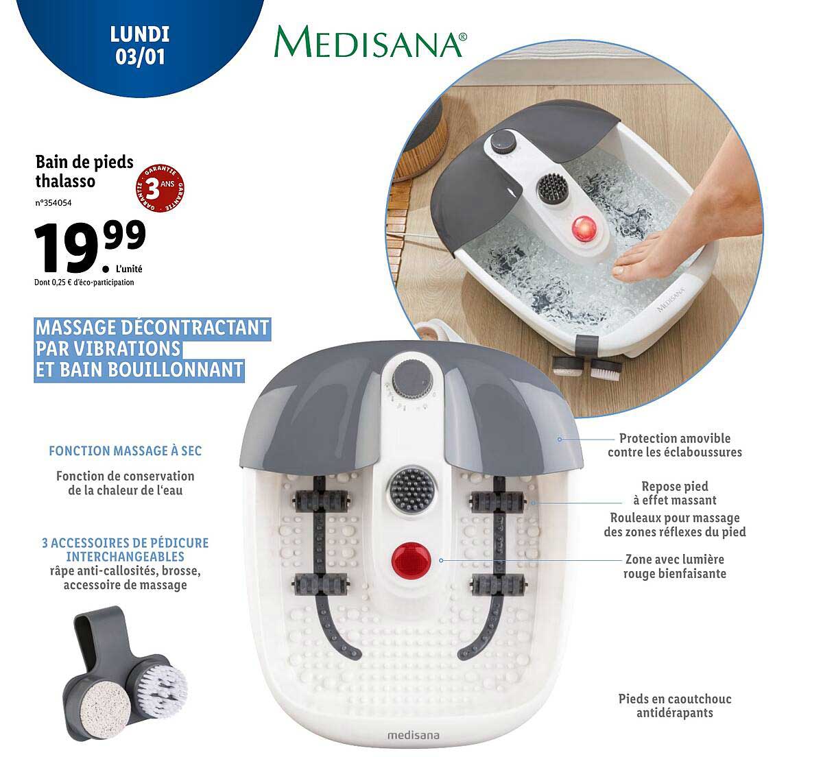 bain de pieds thalasso medisana