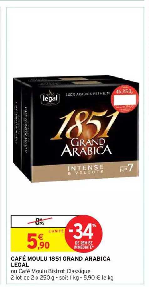 Café Moulu 1851 Grand Arabica Legal