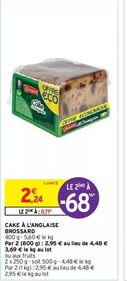 cake à l'anglaise brossard