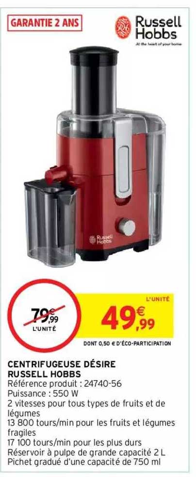 centrifugeuse désire russell hobbs